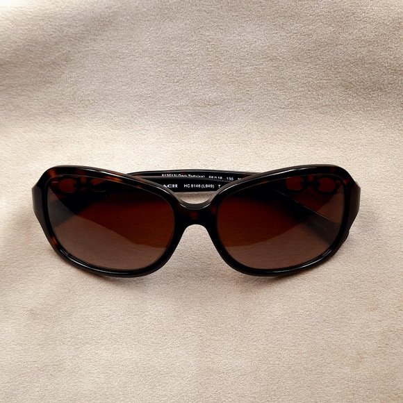 Coach Kissing C Sunglasses HC8146 Dark Tortoise - Picture 3 of 8